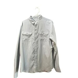 Stormtech Performance Blue Long Sleeves Button Down Shirt Size Large